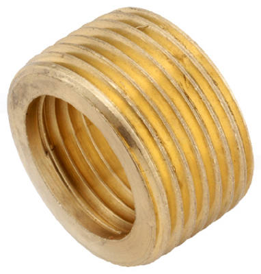 Pipe Fitting, Barstock Face Bushing, Lead-Free Brass, 1/2 x 3/8-In. (Pack of 5)