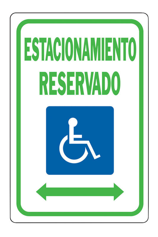 Hy-Ko Spanish White Informational Sign 18 in. H X 12 in. W