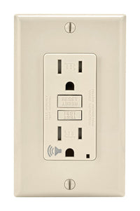 Leviton 15 amps 125 V Light Almond Audible Outlet 5-15R 1 pk