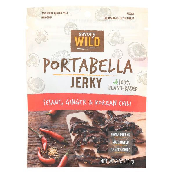 Savory Wild Portabella Jerky - Case of 12 - 2 OZ (Pack of 12)