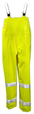 High-Visibility Overalls, Lime Yellow PVC On Polyester, Medium