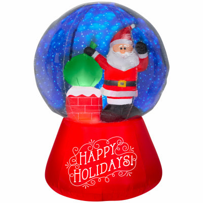 Gemmy LED 66.14 in.   Inflatable Santa Snow Globe with Snow Flurry Projection