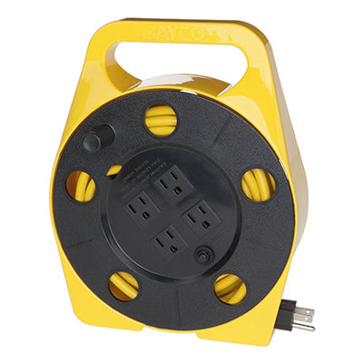 Cord Reel, 4-Outlets, 25-Ft.