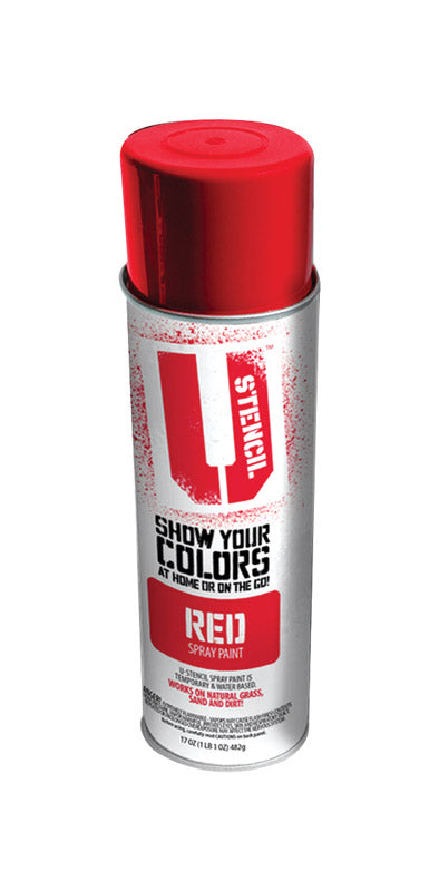 U-Stencil Matte Red Spray Paint 17 oz. (Pack of 6)
