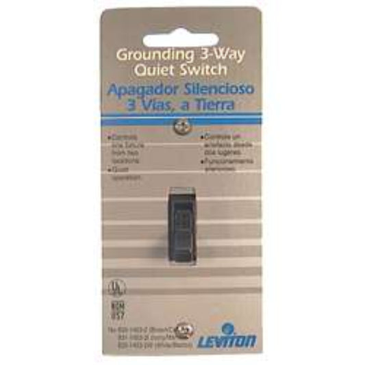 Leviton 15 amps Double Pole Toggle AC Quiet Switch Brown 1 pk
