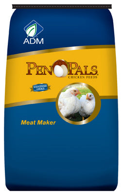 Pen Pals Chicken Feed, Meat Maker, Non-Medicated, Crumble, 50-Lbs.