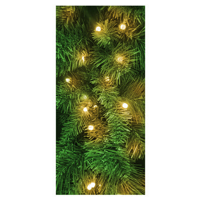 Pre-Lit Mountain Spruce Garland, 100 Twinkling Warm White LED Lights, 6-Ft. (Pack of 12)