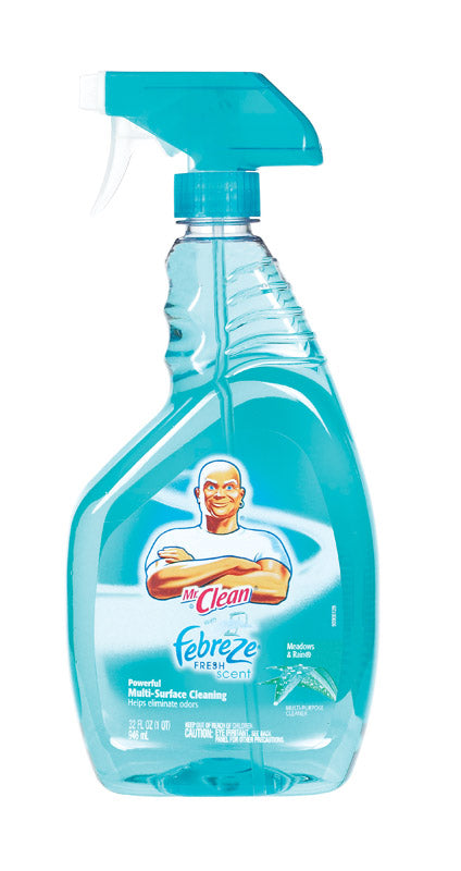 Mr. Clean With Febreze Meadows and Rain Scent All Purpose Cleaner 32 oz. Liquid (Case of 6)