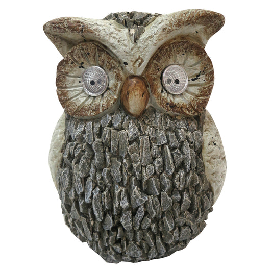 Alpine Corporation Qwr674slr 10 Solar Owl Statue (Pack of 2)