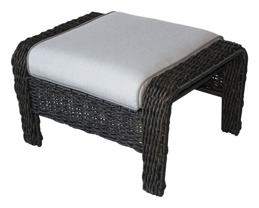 Living Accents  Brown  Aluminum  Ottoman  Gray
