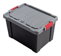 Iris Store-It-All 14.75 in. H x 17.63 in. W x 24.88 in. D Stackable Storage Tote (Pack of 4)