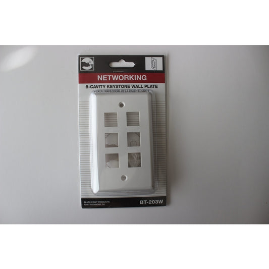 Black Point Products White Plastic Keystone Wall Plate 1 pk