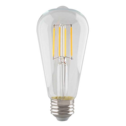 LED ST19 de Satco de 5,5 vatios; transparente; base media; 2700 K; 500 lúmenes; 120 voltios