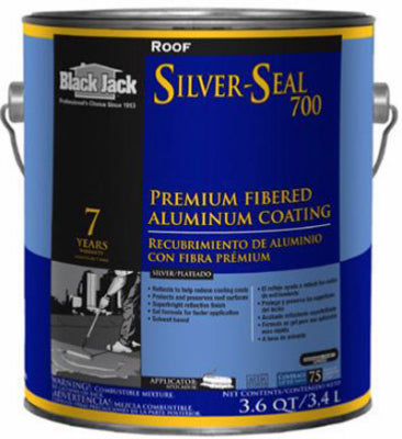 Black Jack Silver-Seal 700 High-Gloss Silver Fibered Aluminum Roof Coating 1 gal. (Pack of 6)