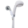 Whedon Champagne Massage White Plastic 5 settings Handheld Showerhead 2.5 gpm