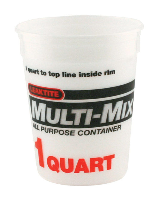 Leaktite Clear 1 qt Multi-Mix Container (Pack of 25).