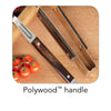 2 Pk - Grill Tongs And Grill Fork - Dark Brown Polywood