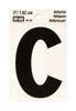 Hy-Ko 3 in. Reflective Black Vinyl Letter C Self-Adhesive 1 pc. (Pack of 10)