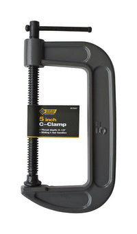 Steel Grip  5 in.  x 2-1/2 in. D Adjustable  C-Clamp  50 lb. 1 pc.