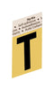 Hy-Ko 1-1/2 in. Black Aluminum Letter T Self-Adhesive 1 pc. (Pack of 10)