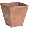 Ella Water-Minder Planter, Plastic, Ella, Rust Square, Indoor/Outdoor, 6-In. Sq. (Pack of 10)