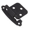 Hickory Hardware P244-BI 2.630" X 1.936" Black Iron Surface Self-Closing Flush Hinges 2 Count