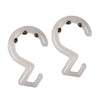 Excell Frosted White Plastic Shower Curtain Rings 12 pk