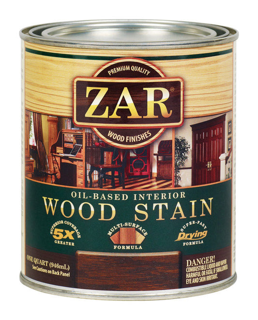 ZAR  Semi-Transparent  Black Walnut  Oil  Wood Stain  1 qt. (Pack of 4)