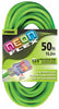 Prime Neon Flex Outdoor 50 ft. L Hi Vis Green Extension Cord 12/3 SJTW