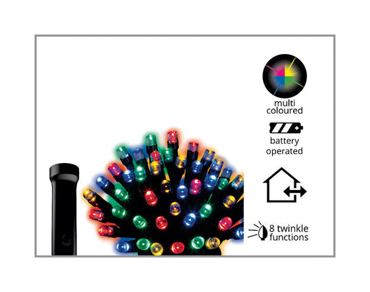 Celebrations  Durawise  Battery Operated  LED  Light Set  Multicolored  11.5 ft. 48 lights
