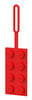 SANTOKI LLC Silicone Red Lego Flexible Brick Design Luggage Tag 2 x 4 in.