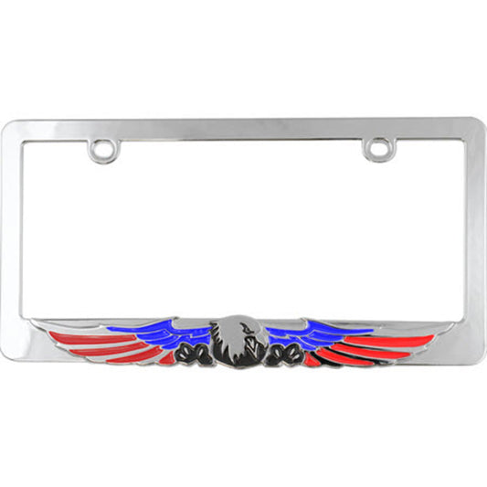 Custom Accessories Multicolored Metal Eagle License Plate Frame (Pack of 3).