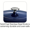 5.5 Qt Enameled Cast-Iron Series 1000 Covered Round Dutch Oven - Gradated Cobalt