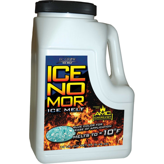 Ice No Mor EC Grow Sodium Chloride, Calcium Chloride and Magnesium Chloride Ice Melt 12 lb. Flake (Pack of 4)