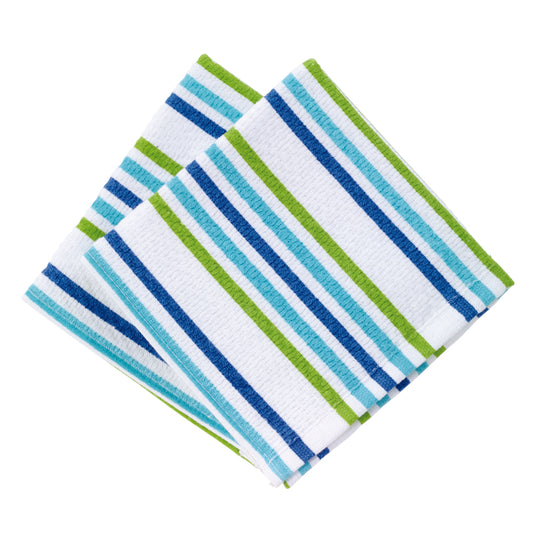 T-Fal Multi-Colored Cotton Stripes Dish Cloth 2 pk
