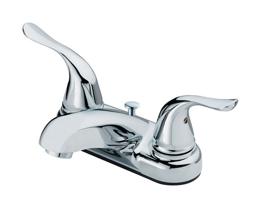 Homewerks  Homewerks  Chrome  Two Handle  Lavatory Pop-Up Faucet  4 in.