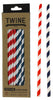 TWINE Rustic Elegance Striped Straws Paper 20 pk