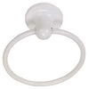 Franklin Brass Astra White Towel Ring 6.13 in.   L Die Cast Zinc