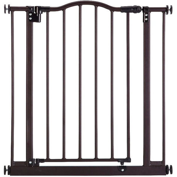 Puerta para mascotas de metal North States Brown de 28,5 pulg. de alto x 28,25 a 38,25 pulg. de ancho