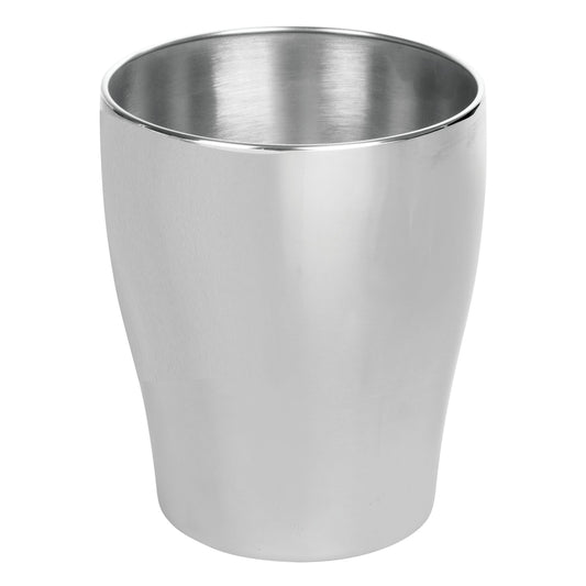 iDesign Avery 1.9 gal Silver Stainless Steel Wastebasket
