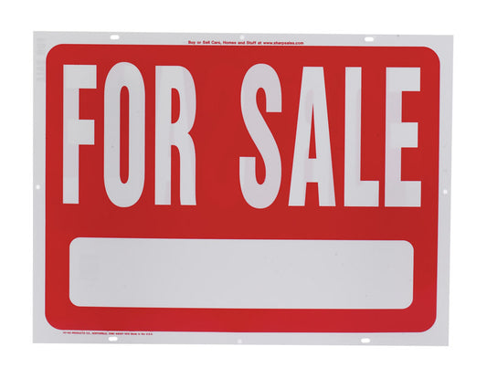 Hy-Ko English For Sale Sign Plastic 18 in. H x 24 in. W (Pack of 5)