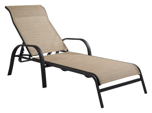 Living Accents  1 pc. Steel Frame Chaise Lounge  Beige