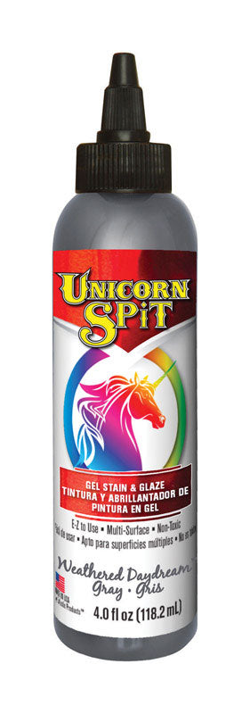 Unicorn Spit Flat Weathered Daydream Gray Gel Stain and Glaze 4 oz (Pack of 6).