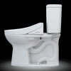 TOTO® Drake® WASHLET®+ Two-Piece Elongated 1.28 GPF Universal Height TORNADO FLUSH® Toilet with C5 Bidet Seat, Cotton White - MW7763084CEFG#01