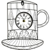 River Cottage Gardens Metal Black/White Indoor Analog Wall Clock 11.8 L x 11.8 W in.