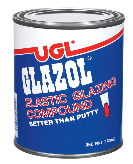 UGL White Indoor/Outdoor Glazing Compound 1 Pint (Pack of 6)