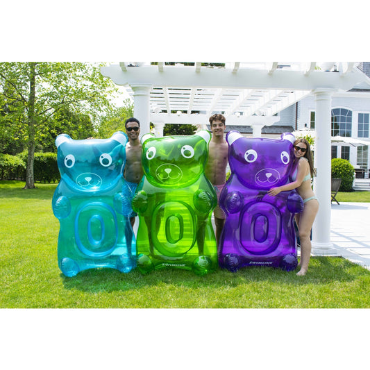 International Leisure Assorted Plastic Inflatable Gummy Bear Pool Float