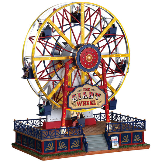 Lemax Multicolored Porcelain The Giant Wheel Christmas Village 6.61 L x 13.15 H x 10.83 W in.