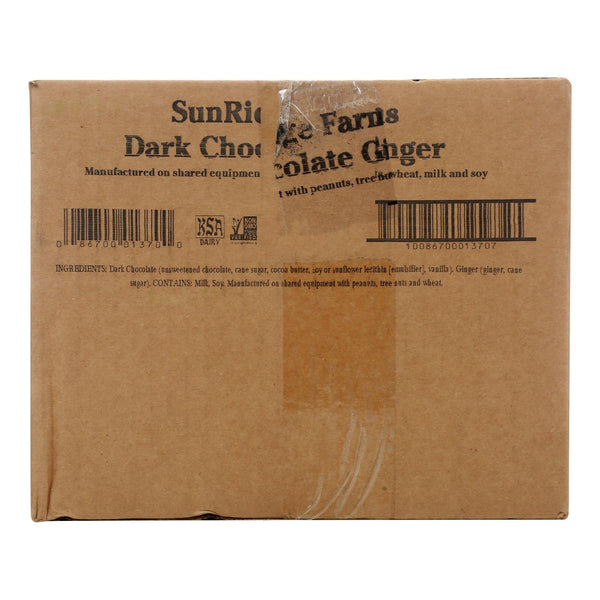 Sunridge Farms Dark Chocolate Ginger - Single Bulk Item - 10LB (Pack of 10)