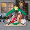 Gemmy  LED  White  72.44 in. Inflatable  Large Nativity Scene
